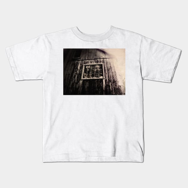 Creepy Building Kids T-Shirt by saradaboru